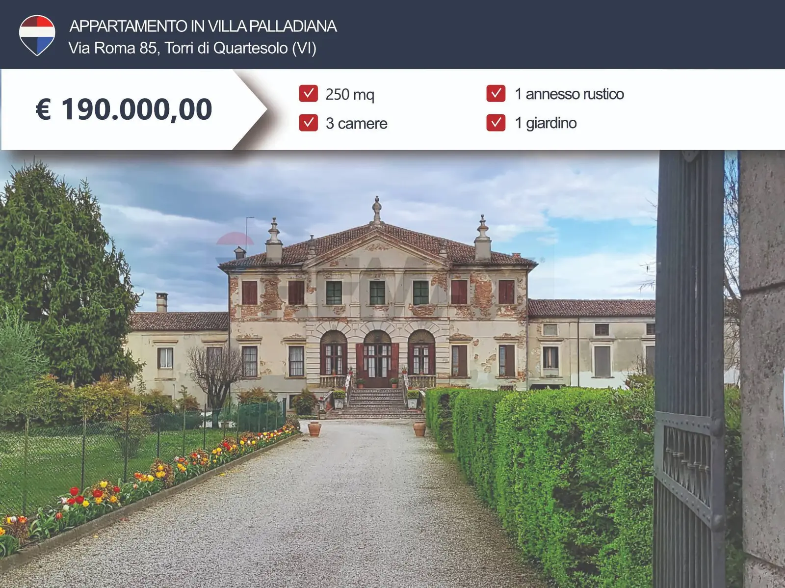 Porzione di villa in Vendita a Torri di Quartesolo
